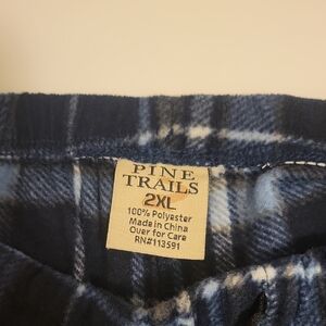 Pine Trails Blue Plaid Pants 2XL
